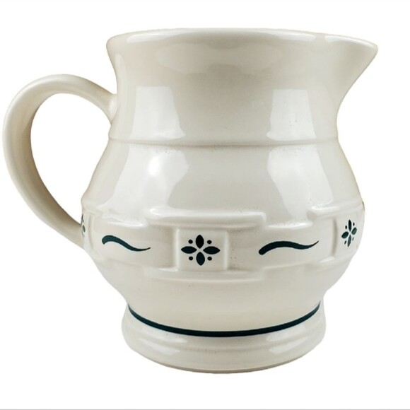 LONGABERGER Heritage Green Woven Traditions Small Pitcher - Picture 2 of 7